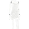 Articat Sexy Strapless Bandage Double-layer Mesh Patchwork Dress Women Perspective Tight Flower Ribbon Vestidos Party Clubwear