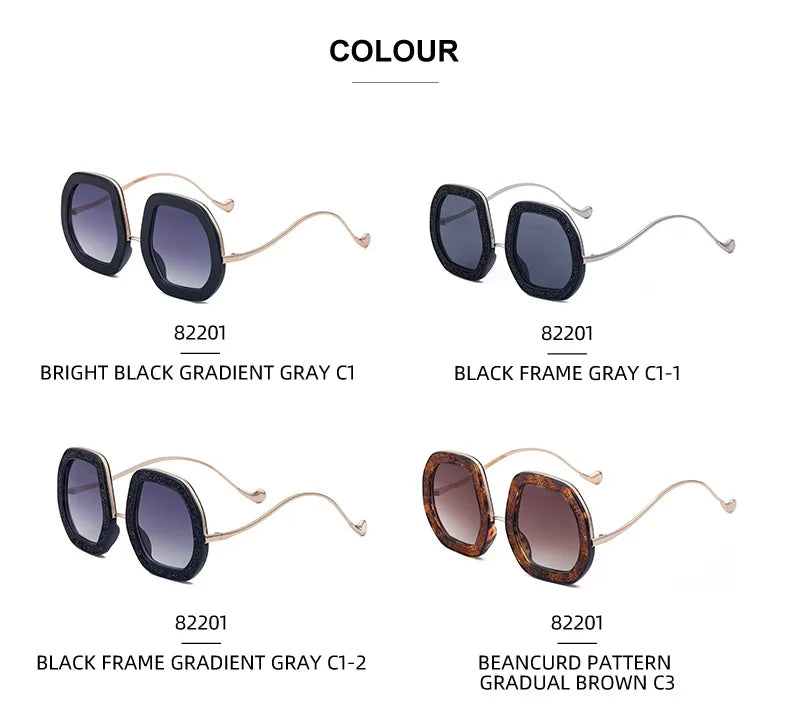 Oversized Luxury Diamond Shiny Sunglasses Women Irregular Round Crystal Sun Glasses Men UV400 Shades Eyewear Polygonal Sunglass