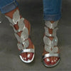2022 Summer Fashion Sandals for Women Plus Size Butterfly Crystal Gladiator Sandals Comfortable Open Toe Shoes Woman Sandalias
