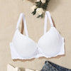 Beauwear Lace Trim Underwire Bra for Women Full Cup Molded Cup Bra Push Up Lingerie