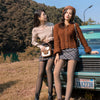 New Warm Tights For Women Winter Fleece Leggings Thermal Stockings Woman Insulated Printed Pantyhose