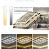 Modern Luxury Crystal LED Chandelier For Living Room Bedroom Dining Room Kitchen Ceiling Lamp Silver Chrome Remote Control Light