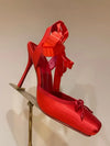 Ladies' New Summer Square Satin High-heeled Sandals with Ankle Straps, Fashionable Party and Banquet Ballet High-heeled Shoes