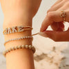 DOREMI Fat Bubble Slide Initial Letters Bracelet Full Crystal Letters Women Name DIY Sliding Slider Letter Bracelets