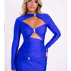 Articat Sexy Hollow Out Long Sleeved Elastic Tight Dress Women Pleats Double Layered Female Vestidos Elegant Party Evening Dress