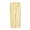TRAFZA Women Fashion Suit Yellow V-Neck Sleeveless Belt Sngle Breasted Tops+High Waist Pocket Belt Long Skirts Female Summer Set
