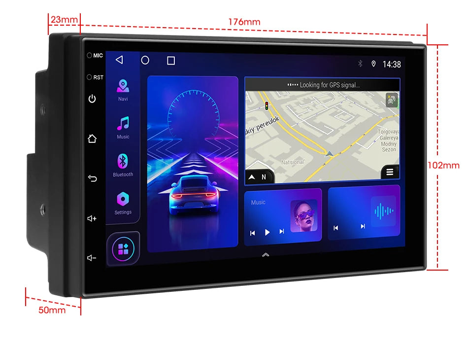 Universal 7 9 10″ 2 din Android 12 Car Radio Multimedia Video Player For Nissan Kia Honda Toyota Volkswagen 4G DSP Carplay Auto