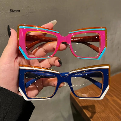 New Clear Thick Frame Eyewear Anti Blue Light Blocking Glasses Square Optical Eyeglasses For Women eye glasses for men