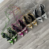 2024 Luxury Rhinestone Pointed Sandals Prom Super High Heel Sandals Slim Heel Dress Show Sandals Oversized 34-43 Women's Shoes