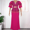 Plus Size African Party Dresses for Women 2024 New Fashion Dashiki Ankara Wedding Evening Gown Elegant Turkey Muslim Maxi Dress