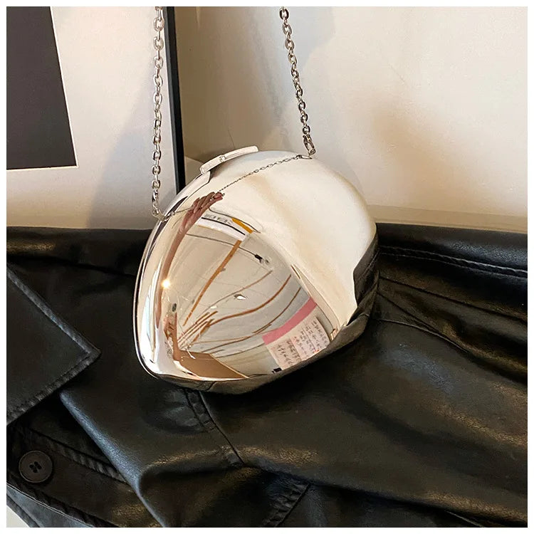 Golden Acrylic Women Hobo Bags Luxury Designer Clear Beach Handbags Dinner Party Wedding Round Top Handle Evening Clutch Purse