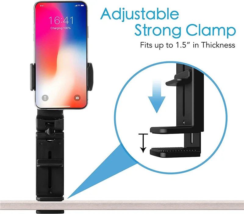 Airplane Phone Holder Stand Cell Mobile Portable Travel Mount Desk Flight Foldable Rotatable Selfie Holding Train Seat Support