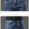 Winter Fleece Thick Warm Jeans Men's Slim Straight Elastic Denim Pants Casual Male Clothing Fashion Plush Trousers
