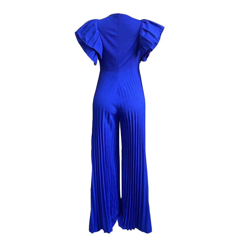 White Blue Yellow Red One-piece Short Sleeve Overalls For Women Pants Jumpsuit Wedding Evening Party Clothing Plus Size Bodysuit