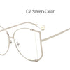 2024 Half Frame Brand Designer Glasses Women Square Pearl Famous Sunglasses Female Fashion Oversized Clear Pink Eyewear Ladies