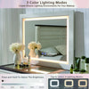 69" W rustic wood bedroom dresser with glass top, 9 large storage drawers, 3 color usable lights and 30 "HD Led mirror