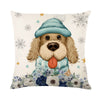 Linen Christmas Pillow Cover Snowman Elk Pillow Case 2024 Christmas Decoration for Home New Year Sofa Car Cushion Cover 45x45cm