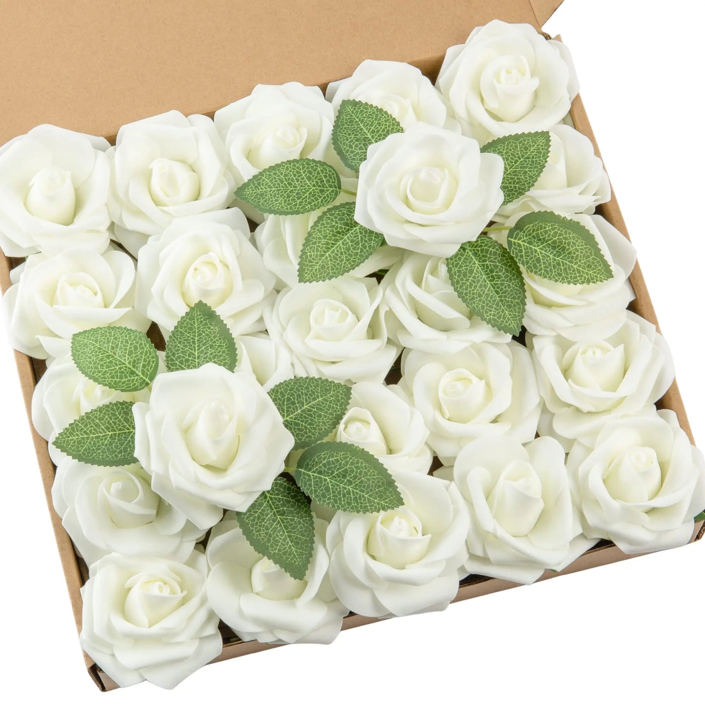 50-200PCS Artificial Roses Flowers Foam Flowers with Stems Fake Roses for DIY Wedding Bouquets Centerpieces Valentine's Day