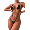 Erotic Rhinestone Lingerie Set Backless Strappy Bra Panty Sexy Costumes Women's Underwear Two-pieces Bikini Set