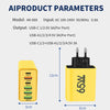 65W USB C Charger 6 Ports Fast Charging Wall Charger for iPhone 15 14 Pro Max Samsung Galaxy S23 Xiaomi 14 Mobile Phone Charger