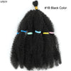Afro Kinky Curly Hair Bulk Synthetic 12inch Ombre Marley Twists Braiding Hair #1B 4 27 30 33 99J Green Ombre Purple Brown Colors