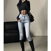 Summer Women T Shirt Girls T-Shirt Woman Clothes Long Sleeve Tops Spring Black Slim Tshirt Female Crop Top Tee Sexy Skinny Y2k
