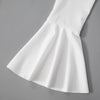 Ruffled Lace-Up White Mini Dress Women's V-Neck Patchwork Long Sleeve Sexy Slim Dress Bandage Elegant Female Summer Dress