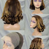 Loose Wave Human Hair Wigs for Black Women 1BT4 Color 13x4 HD Lace Frontal 200% Density Brazilian Fumi Human Hair Wigs