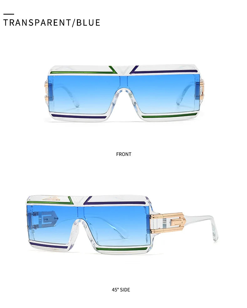 Modern Luxurious Sunglasses for Men Women Square Gradient Designer Unisex Brand Glasses Glamour Fashion Shades UV400