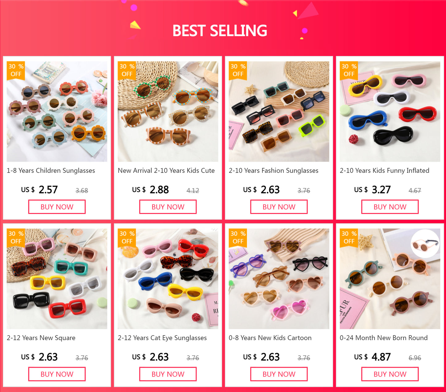 3-12 Years New Square Sunglasses for Boys Girls Y2K Retro Design Shades Candy Color Goggle Sun Glasses Kids Children Eyewear