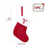 Christmas Socks Knitting Snowflake Letter Stocking Christmas Decoration For Home 2024 Xmas Tree Ornament Gift Navidad Natal 2024