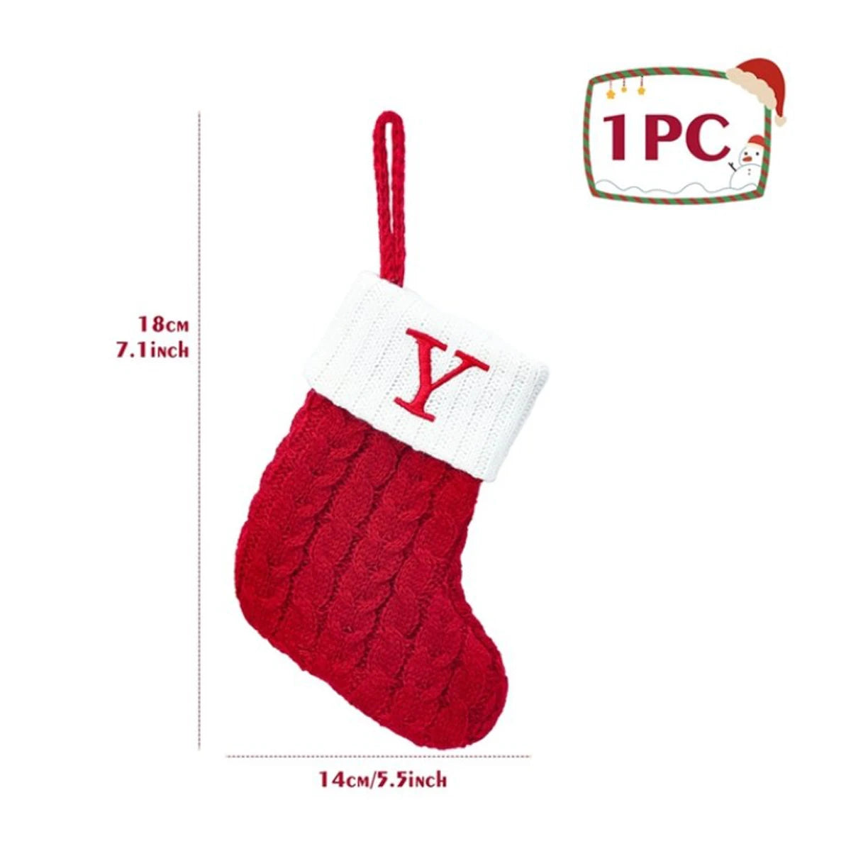 Christmas Socks Knitting Snowflake Letter Stocking Christmas Decoration For Home 2024 Xmas Tree Ornament Gift Navidad Natal 2024