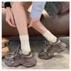 Women's Chunky Sneakers  Breathable Mesh Platform Sports Shoes Woman Fashion Lace Up Thick Sole Casual  Mujer 2024