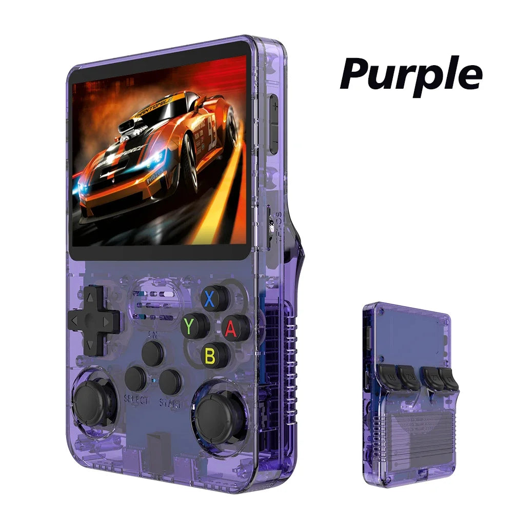 Green R36S Retro Handheld Video Game Console Linux System 3.5Inch IPS Screen R35s Pro Portable Pocket Video Player 64G 128G 256G