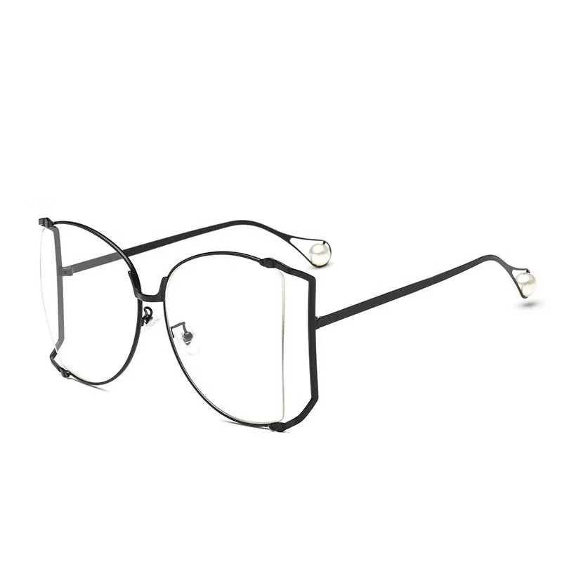 Fashion Model Ocean Yellow Square Sunglasses Women Luxury Brand Oversized Shades Pearl Chic Sun Glasses For Female Men Oculos