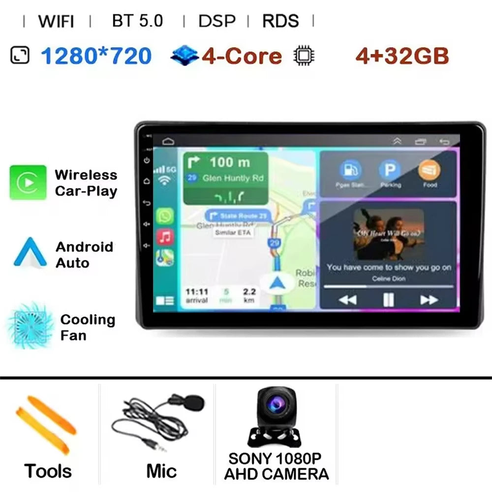Android 14 Carplay Auto Car Radio GPS For Toyota Raize 1 2019 - 2023 For Daihatsu Rocky 2 2019 - 2021 RHD Stereo Player Video BT