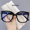 Retro Fashion Anti-blue Light Glasses Men Women Transparent Computer Glasses Frame Eyeglass Frame Flat Glasses Square Eyeglasse