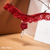 New Pearls Rose Embellishment Thong Embroidery Panries Women's Sexy Ultra-thin G-string Low-waist Beaded Temptation Underwear