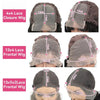 1B/99J Burgundy Short Straight Bob Human Hair Wigs Brazilian Lace Front Human Hair Wigs Pre Plucked T Part Lace Wigs Remy Hair