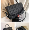 Solid Plaid Crossbody Bags For Women, Chain Decor Fashion Shoulder Bag Ladies Handbag For Daily Used