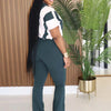 Beyprern New Chic Lounge Jumpsuit (Burgundy/Blush) Womens Zipper Front Patchwork Long Pants Jumpsuits Sexy Overalls Sportywear