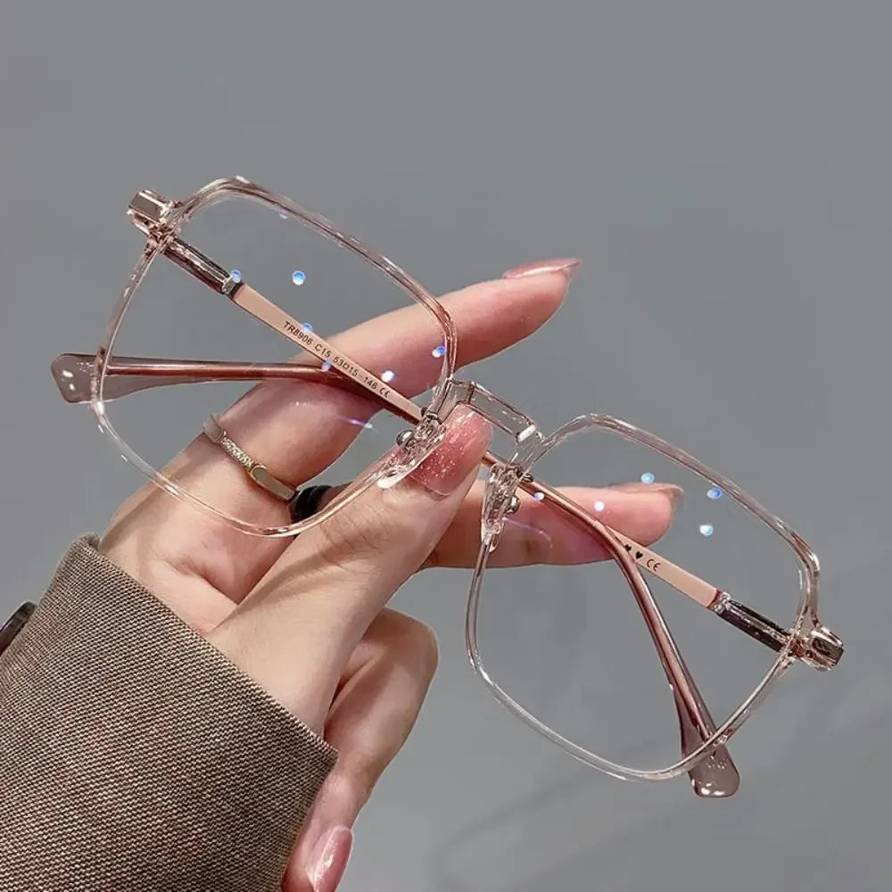 Retro Square Anti-Blue Light Glasses for Women Stylish Clear Frame Anti Radiation Glasses Transparent gafas de sol