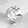 Vintage 925 Sterling Sivler Buckle Engagement Rings for Women Couples New Fashion Creative Geometric Handmade Party Jewelry Gift