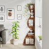 Tribesigns Corner Shelf, Modern 5-Tier Wall Corner Bookshelf, Stylish Corner Small Bookcase Storage Rack Plant Stand