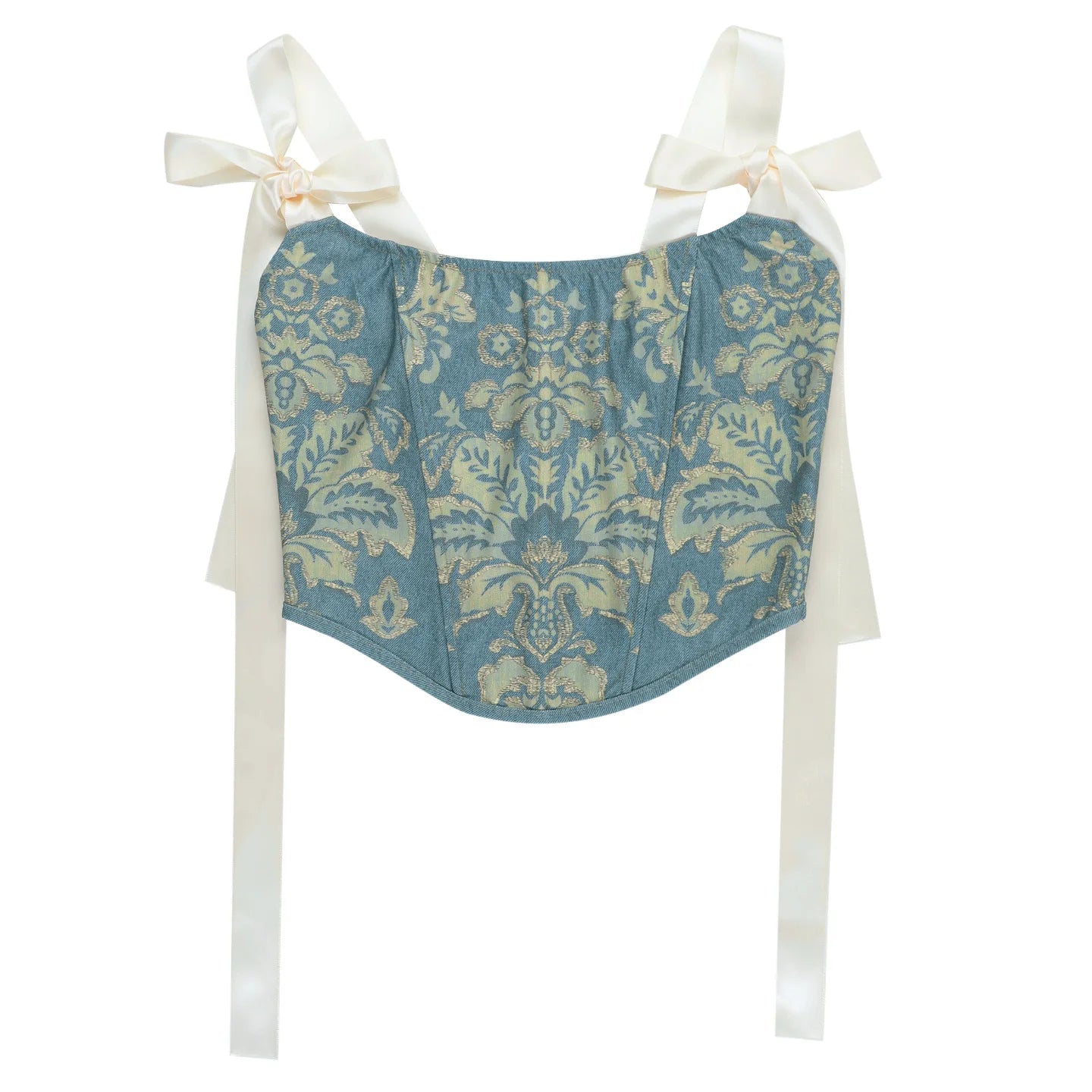 European and American fashion suspender embroidery printing bow waist vest female ins niche spice girl wind Joker slim top