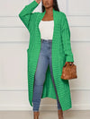 Plus Size Fall and Winter New 2023 Women's Solid Color Cardigan, Casual Knit Cardigan with Pockets Commuter Style Sweater XL-5XL