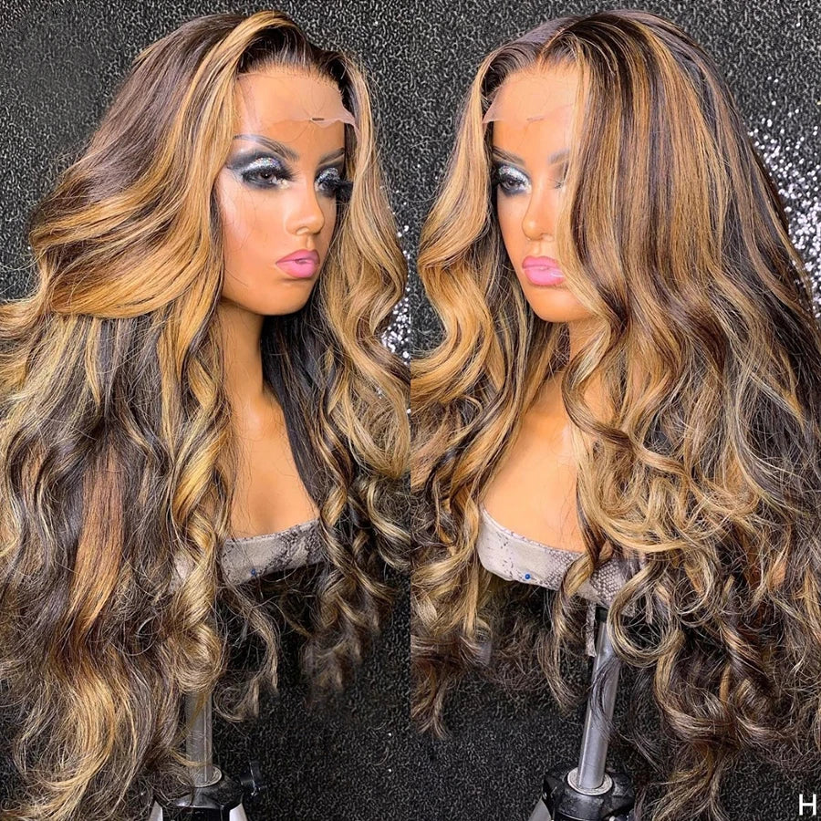 360 HD Lace Frontal Wigs 4/27 Highlight Wig Body Wave 13×6 13X4 Lace Front Wigs For Women Human Hair Loose Wave Virgin Brazilian