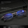 Men Blue Light Blocking Reading Glasses Women Dimond Cutting Rimless Eyeglasses Frame Anti Fatigue Hyperopia Presbyopic Eyewear