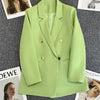 Spring Autumn High Quality Long Sleeve Female Blazer Double Button Jacket Ladies Business Work Wear Formal Coat Women Outerwea