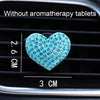 Heart-shaped Car Air Outlet Clip Creative Rhinestone Car Air Conditioning Air Outlet Perfume Decoration Clip Car Accessories